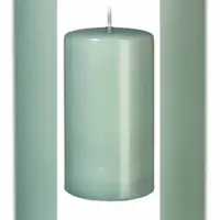 Kopschitz Kerzen Stumpenkerzen Seemoos Seafoam 8 x 4 cm, 12 Stück