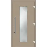 Haustuerenland.de Haustür "JULE" 79 mm RC3 Graubeige RAL 1019 beidseitig außen öffnend DIN rechts