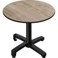 GGM Möbel CPBC | HPL Bistro Tisch | Ø:H 60 x 78 cm | Eiche / Aluminium | Zusatzgewicht | Rund
