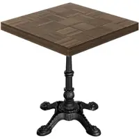 GGM Möbel CP | Bistro Tisch | B:T 80 x 80 cm | H 78 cm | Walnuß | Gestell: Schwarz