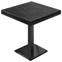 GGM Möbel MM | Bistro Massiv Tisch | Quadratisch | 80 x 80 x 77 cm | Wenge Schwarz / Schwarz