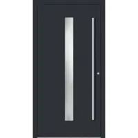 Haustuerenland.de Aluminium Haustür "AURORA" 90 mm RC2 Anthrazit RAL 7016 innen öffnend DIN rechts