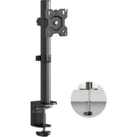 ONKRON Monitorhalterung Tisch für 13-34", bis 8 kg, VESA 75x75 & 100x100, schwenkbar, neigbar, drehbar, Schwarz D101E