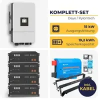 HUSATECH Deye Hybrid-Wechselrichter SUN-15K-SG05LP3 mit 4 x Pylontech US5000 1-C | 3-phasig | 15 kW | 19,2 kWh