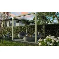 Meingartenversand.de Pergola Holz Bausatz - Holzpergola aus Kiefer/Fichte KDI - Gartenpergola in 240 x 300 cm - Bausatz zur Selbstmontage mit 4 Pfosten & 4 Querbalken