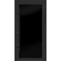 Haustuerenland.de PREMIUM Aluminium-Glas Haustür "MAGDALENA" 90 mm BLACKLINE flächenbündig Anthrazit Eisenglimmer DB 703 beidseitig außen öffnend DIN rechts