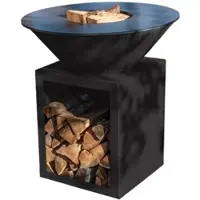 Grill'Chic brasero classique acier 83 noir double cuve