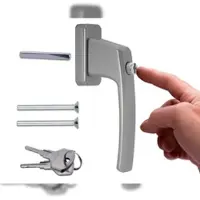 Stahlia Abschließbare Fenstergriffe ergonomisch SILBER 1 Stück