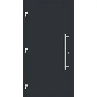 Haustuerenland.de Haustür mit Fingerprint "GESA" 79 mm RC2 Anthrazit RAL 7016 beidseitig außen öffnend DIN links