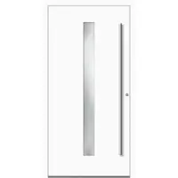 Haustuerenland.de Aluminium Haustür "AURORA" 90 mm RC2 Weiß RAL 9016 beidseitig innen öffnend DIN rechts