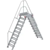 Euroline 512 Überstieg 60° 600mm Stufenbreite 2x10 Stufen Stahl Gitterrost