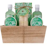 Accentra Geschenkset Badeset Pflegeset Wellness Aloe Vera 6-teiliges in Holzbox 1 St