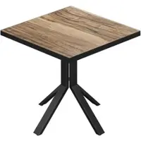 GGM Möbel BE | Bistro Tisch | 70 x 70 x 74,5 cm | Quadratisch | Schwarz Rand | Sheesham / Schwarz