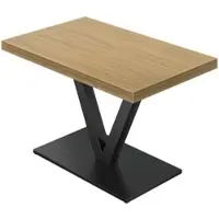 GGM Möbel KMV | Bistro Tisch | B:T 120 x 70 cm | H 78 cm | Eiche | Gestell: Schwarz | Gestell: 6 x 6 cm