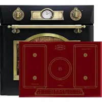 Kaiser Herd-set Retro Elektro Backofen EH 6355 EM + KCT 7797 FI RotEm Induktions Kochfeld 77 cm