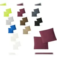 EXKLUSIV HEIMTEXTIL Kissenhülle Kissenbezug Doppelpack mit Reißverschluss hochwertige Jersey Qualität Bordeaux 40 x 40 cm