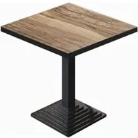 GGM Möbel BPY | Bistro Tisch | 60 x 60 x 78,5 cm | Quadratisch | Schwarzer Rand | Sheesham / Schwarz
