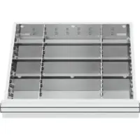 Stier Schubladeneinteilung Metalleinteilung BLH 75 mm Innenmaß 500x450 mm 12 Fächer 6 x TW 125