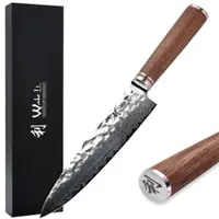 Wakoli Nussbaum Damast Chefmesser 20 cm Klinge I Nussbaumholzgriff