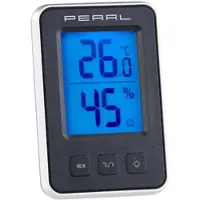 Pearl 3er-Set digitale Thermometer/Hygrometer, Komfortanzeige, LCD-Display