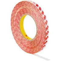 3M Doppelseitiges Klebeband mit Polyester-Träger GPT-020P, Transparent, 1000 mm x 50 m, 0,202 mm