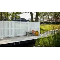 Meingartenversand.de Holztür Sichtschutz Sendai – Gartentor aus Kiefer/Fichte, Weiß – modernes Einzeltor 100 x 140 cm in Rankgitteroptik – Zauntor für Garten & Terrasse