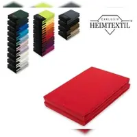 EXKLUSIV HEIMTEXTIL Doppelpack Marke Jersey Spannbettlaken 120 x 200 cm Rot