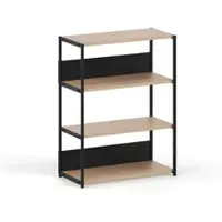 TIPTOE - Unit Regalsystem, H 110 x 84 cm, Eiche / graphite black