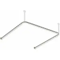Hewi Vorhangstange des Systems 900, Edelstahl, PVD, Achsmaß 1487 x 1475 x 1487 mm, kürzbar, D: 25 mm, mit 46 Vorhangringen aus POM, in Farbe CK (Messing glänzend)