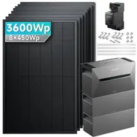 SolarMars Anker SOLIX Solarbank 3 E2700 Pro Balkonkraftwerk Speicher mit 500Wp Solarmodul und MC4 Solarkabel Set - 1000Wp ‚Äì 2 Module / Ohne Erweiterungsakku / Ohne HAL