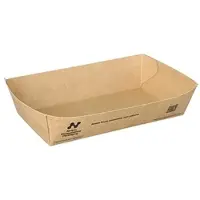 Papstar 90 Snacktrays, Pappe "NOTPLA" 3,8 cm x 8,5 cm x 15,5 cm braun