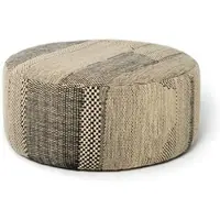 Nanimarquina - Wabisabi Pouf, Ø 90 x H 40 cm, large, knochenweiß