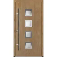 Haustuerenland.de Aluminium Haustür "ANTOINETTE" 82 mm RC2 Turner Oak holzähnlich beidseitig innen öffnend DIN links