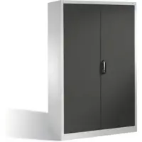 C+P Aktenschrank Acurado mit Drehtüren, 5 Ordnerhöhen, H1950xB1200xT600mm Front Schwarzgrau Korpus Lichtgrau