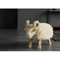 Wmg Schaf - Bock Hocker mit Fell - Berthold