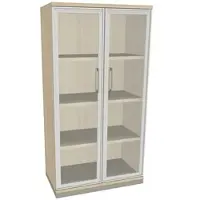 Fm Büromöbel Aktenschrank »Oldenburg« 4 OH klare Acrylglastüren braun, 80x151.7x44.2 cm