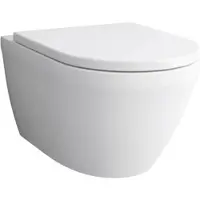 Alpenberger Spülrandloses Hänge WC | Wand WC mit Nanobeschichtung | Tiefspül WC Randlos WC Sitz Absenkautomatik | Keramik Kloschüssel pass. zu Geberit