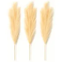 Layba Künstliches Pampasgras (100 cm) – 3er Set in Creme - Beige