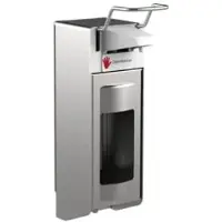 Gelzenleuchter Desinfektionsmittelspender UNI-PRO 10K EV, Kunststoffpumpe 21038 , Edelstahl-Gehäuse, gebürstet, 1000 ml, kurzer Hebel
