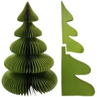 HOFF Weihnachtsbaum Honeycomb Ø 100 cm – Grüner Papier-Dekobaum, faltbar