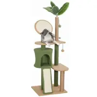PawHut Kratzbaum 139 cm Katzenbaum mit Katzenhöhle, für Katzen bis 5 kg, Grün