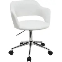 Miliboo Design-Bürostuhl Weiß JESSY