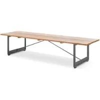 Magis Brut Bank, 220 x 63 cm, anthrazitgrau / eiche natur