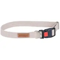 Amiplay Verstellbares Halsband mit Schloss Baumwolle XL Beige