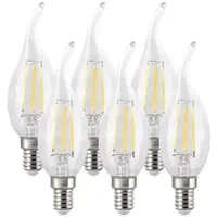 Luminea 6er-Set LED-Filament-Kerzen E14, 4 W (ersetzt 40 W), 470 lm, warmweiß