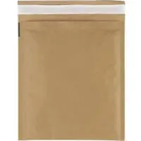 RAJA Luftpolster-Luftpolster-Versandtaschen Kraftpapier Braun Ohne Fenster 205 (B) x 245 (H) mm Verschlusslasche 110 g/m2 75 Stück