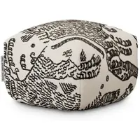 OUT Objekte unserer Tage - Sander Pouf Mini, schwarz / weiß (Tiger Mountain Col. 001 by Dedar)