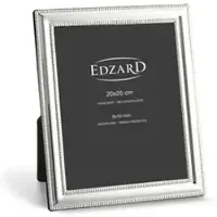 Edzard Bilderrahmen Matera (20x25 cm), Perlenrand, edel versilbert, anlaufgeschützt, 2 Aufhänger