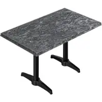 GGM Möbel WBC | Bistro Außen Tisch | B: T: H: 120 x 70 x 80,5 cm | Felsen / Schwarz | Rechteckig | Zusatzgewicht + Verbinder
