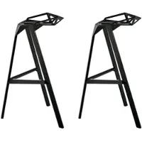 Magis - Stool One Hocker, H 74 cm, schwarz (2er-Set)
